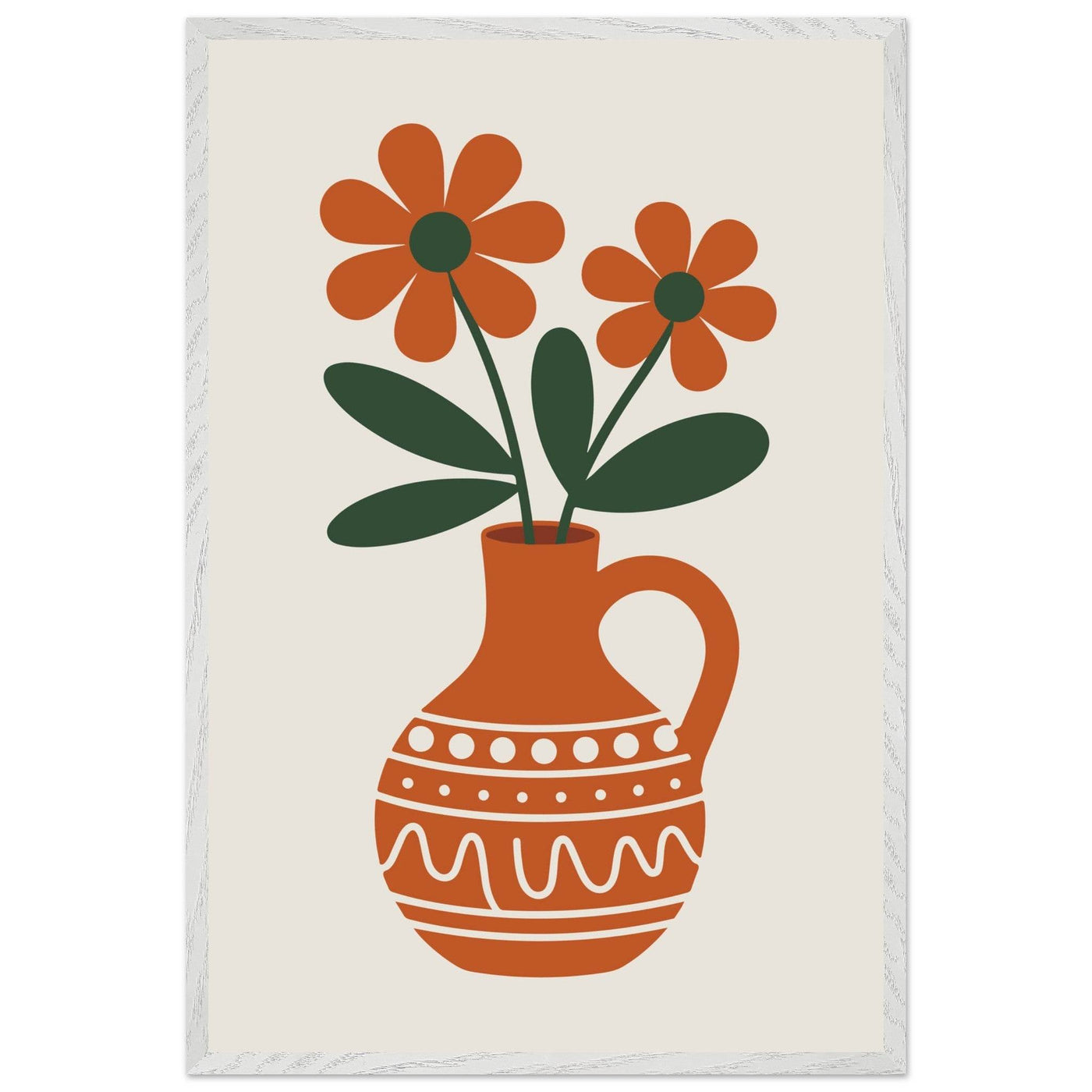 Abstract Floral Vase Art - Vibrantwalls