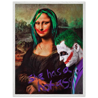 Joker & Mona Lisa Pop Art Mounted Framed Poster – Edgy, Eco-Friendly, & Ready to Hang in Your Choice of Frame & Size - Vibrantwalls