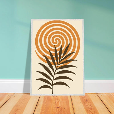 Abstract Palm Leaf & Swirl - Vibrantwalls