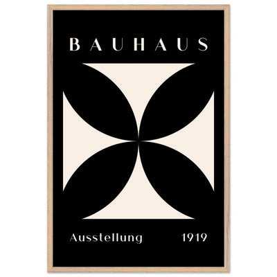 Bauhaus Ausstellung 1919 Black & Cream Minimalist - Vibrantwalls