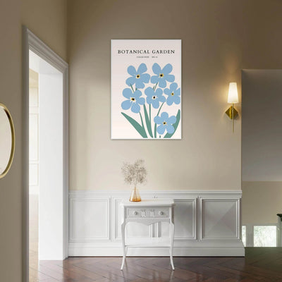 Botanical Garden Forget-Me-Nots Framed Poster - Soft Blue Floral Art Print | Ready-to-Hang Wall Decor - Vibrantwalls