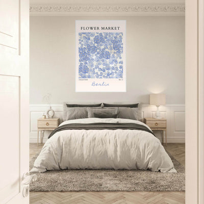 Forget-Me-Not Bloom Framed Poster – Gentle Blue Floral Art Print | Berlin Collection | Ready-to-Hang Wall Art - Vibrantwalls