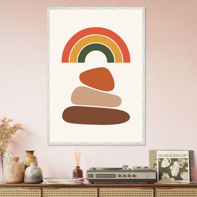 Desert Rainbow & Stone Stack - Vibrantwalls