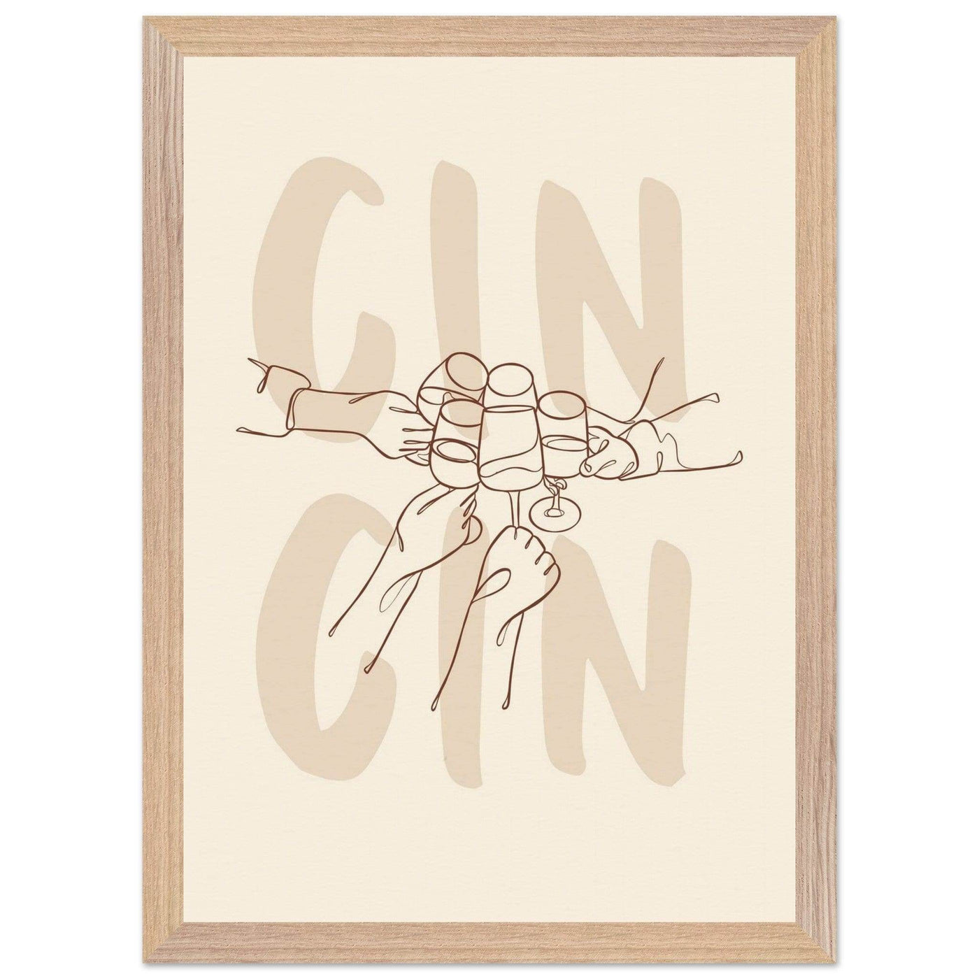 Framed Gin Quote Artwork for Gin Lovers - Perfect Decor for Home or Bar - Vibrantwalls
