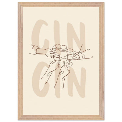 Framed Gin Quote Artwork for Gin Lovers - Perfect Decor for Home or Bar - Vibrantwalls