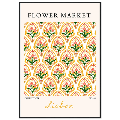 Lisbon Flower Market Framed Poster – Vibrant Floral Art Print | Ready-to-Hang Wall Decor - Vibrantwalls