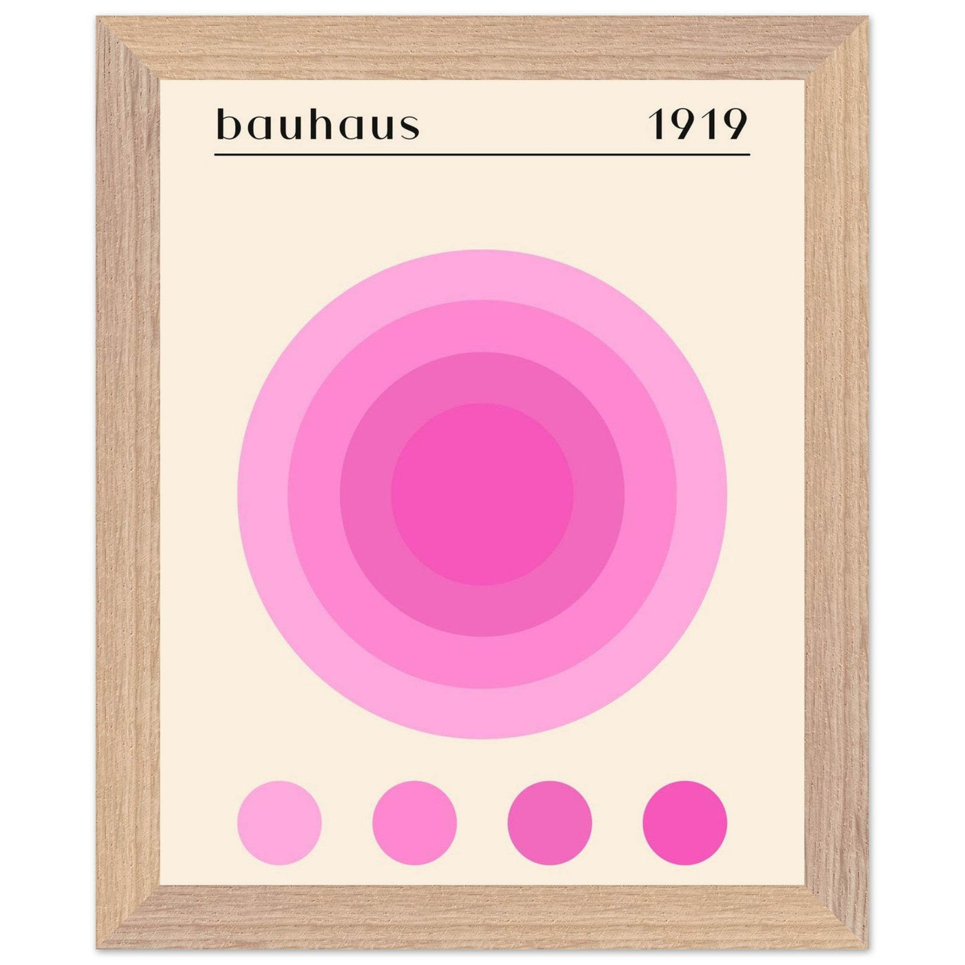 Bauhaus Pink Gradient Circle - Vibrantwalls