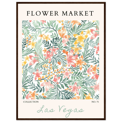 Flower Market Collection Framed Poster – Las Vegas Botanical Bliss Print | Ready-to-Hang Floral Art - Vibrantwalls