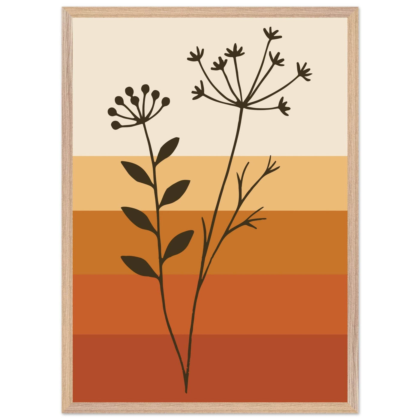 Abstract Floral Earth Tones - Vibrantwalls