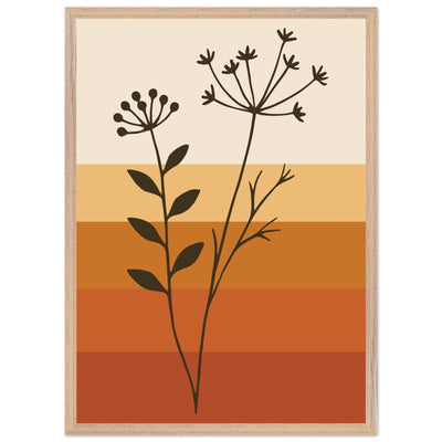 Abstract Floral Earth Tones - Vibrantwalls