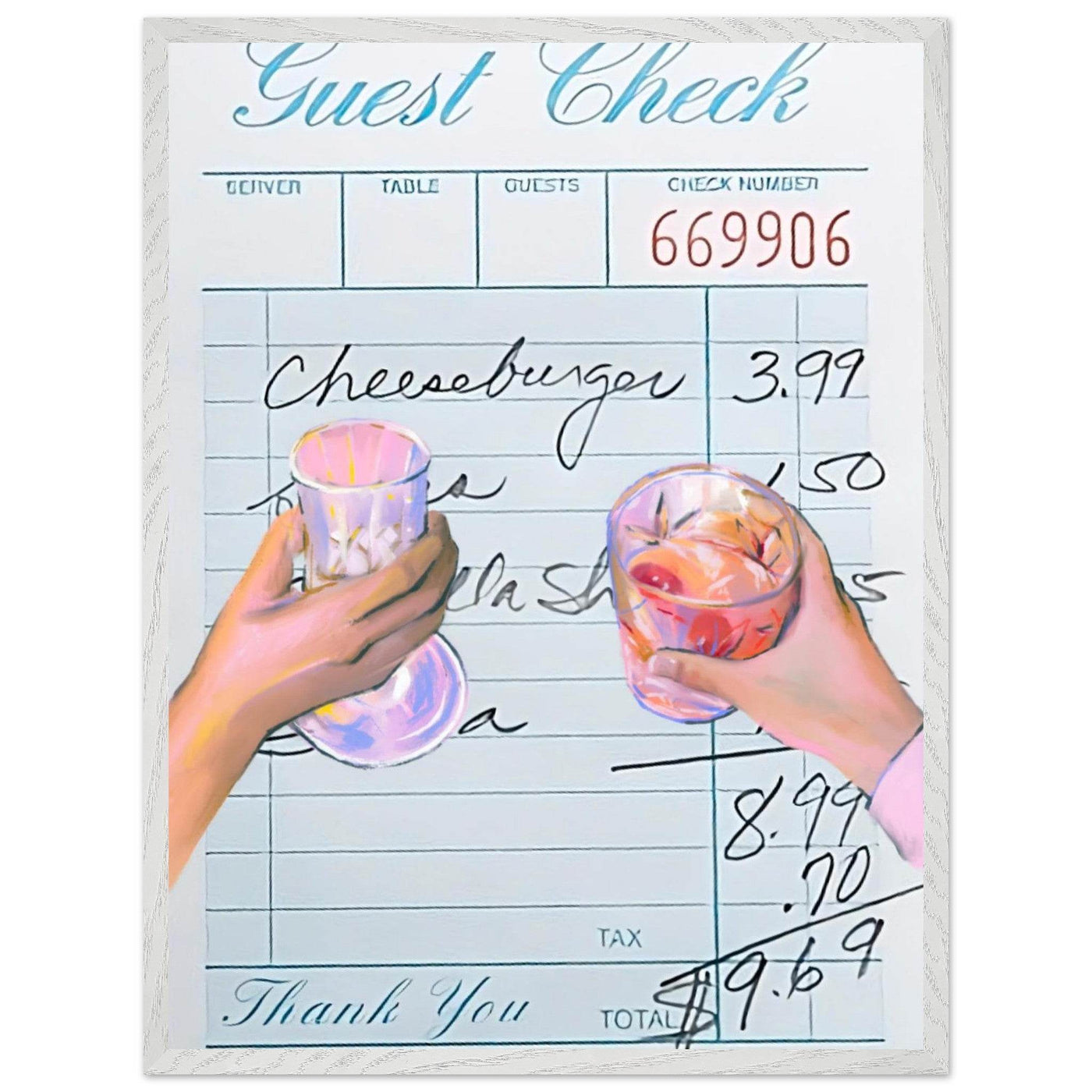 Retro Bar Tab Art - Vibrantwalls