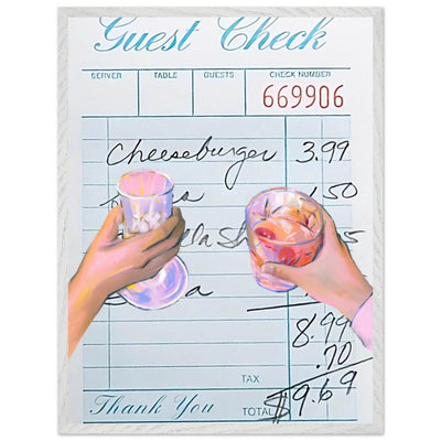 Retro Bar Tab Art - Vibrantwalls