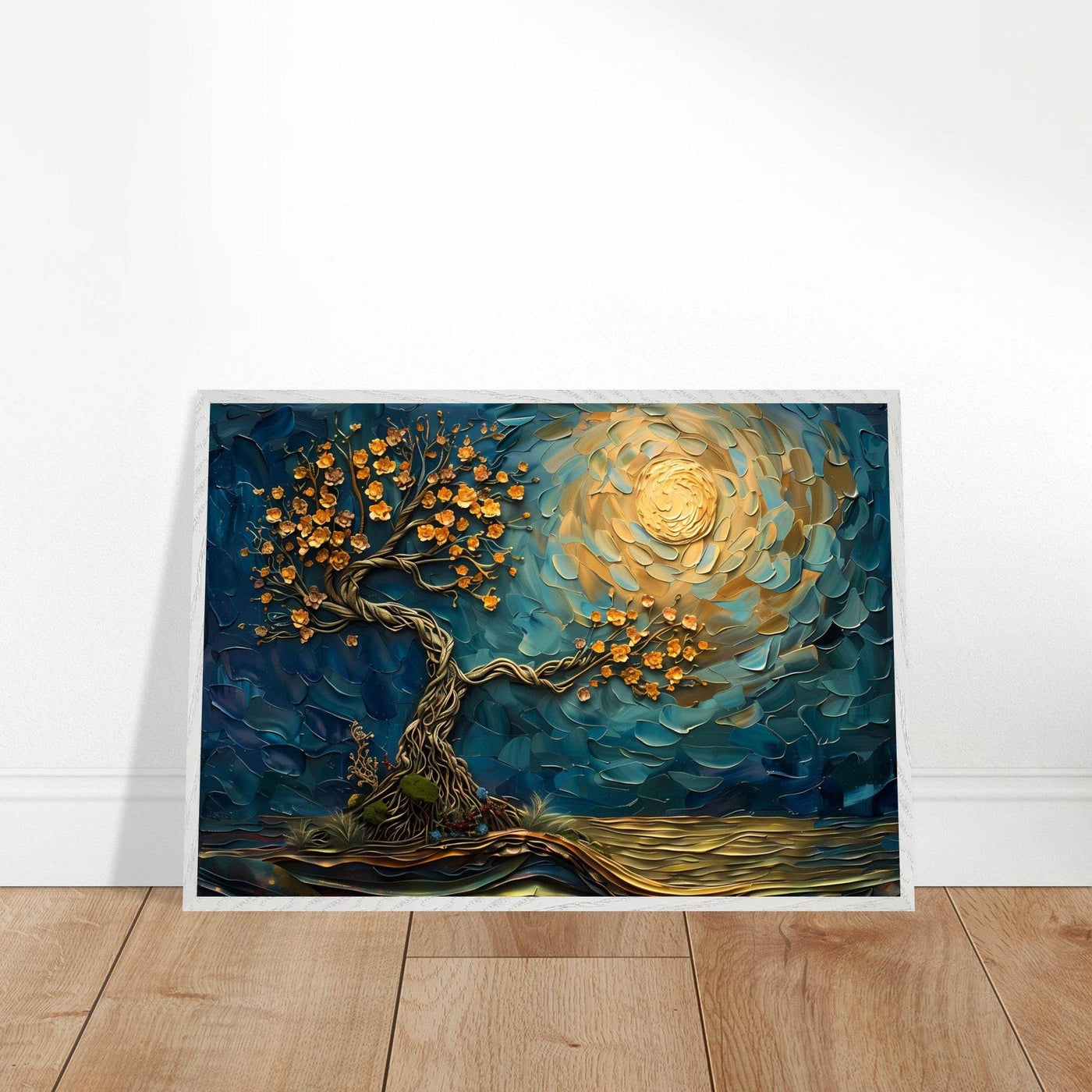 Tree of Life Jewelry - Golden Blooms & Midnight Sky Design - Vibrantwalls