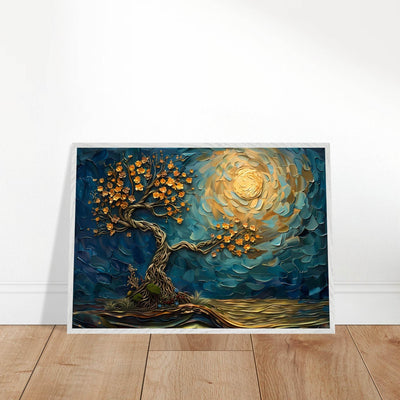 Tree of Life Jewelry - Golden Blooms & Midnight Sky Design - Vibrantwalls