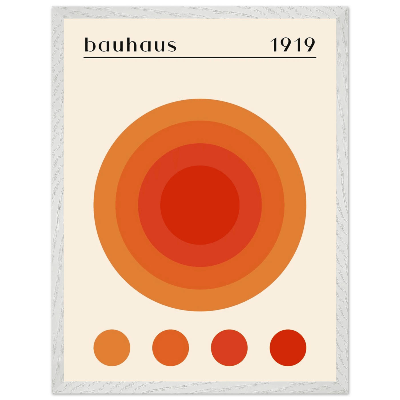 Bauhaus 1919 Orange & Red Circles - Vibrantwalls