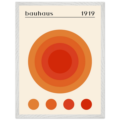 Bauhaus 1919 Orange & Red Circles - Vibrantwalls