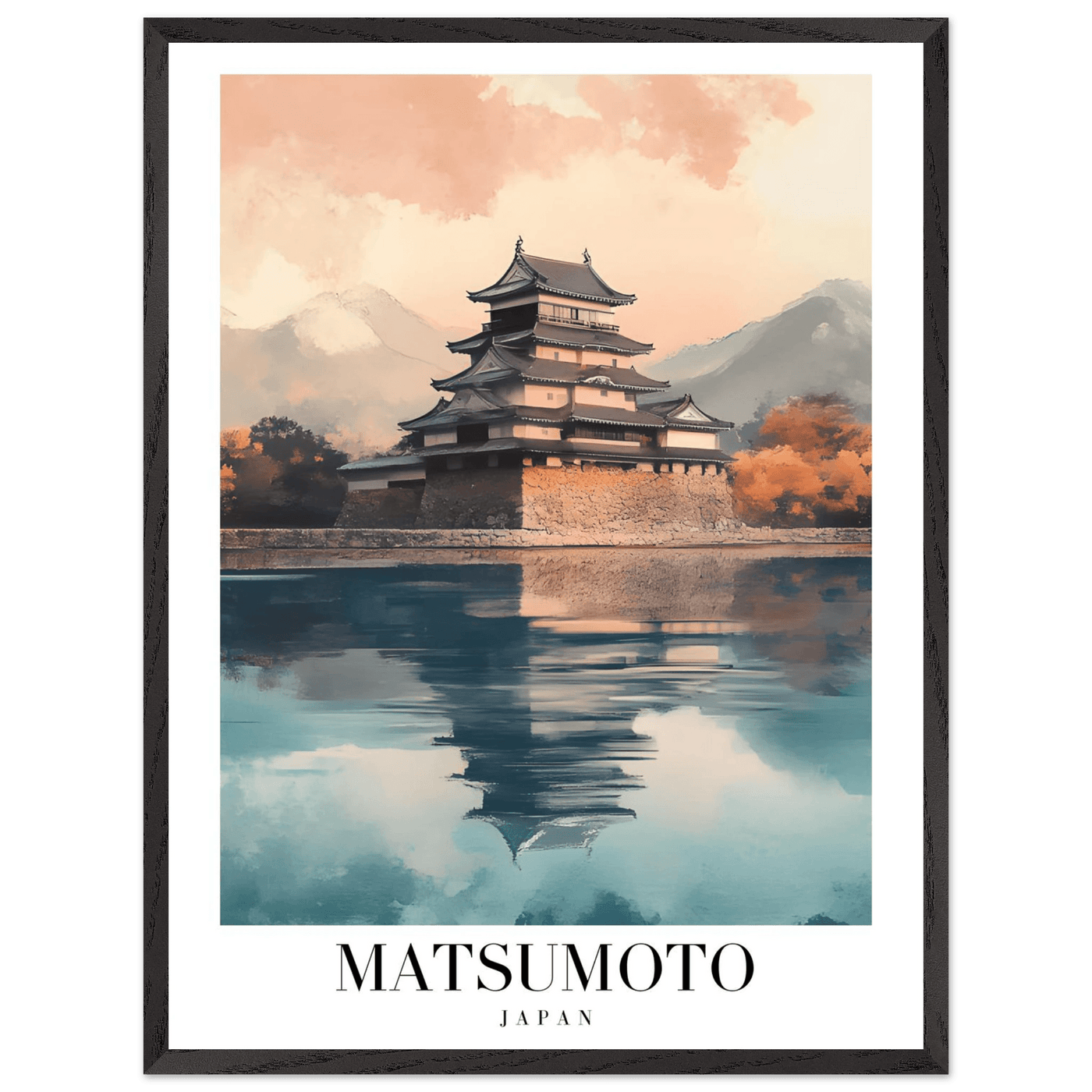 Matsumoto Japan Framed Poster – Serene Travel Wall Art with Wooden Frame - Vibrantwalls