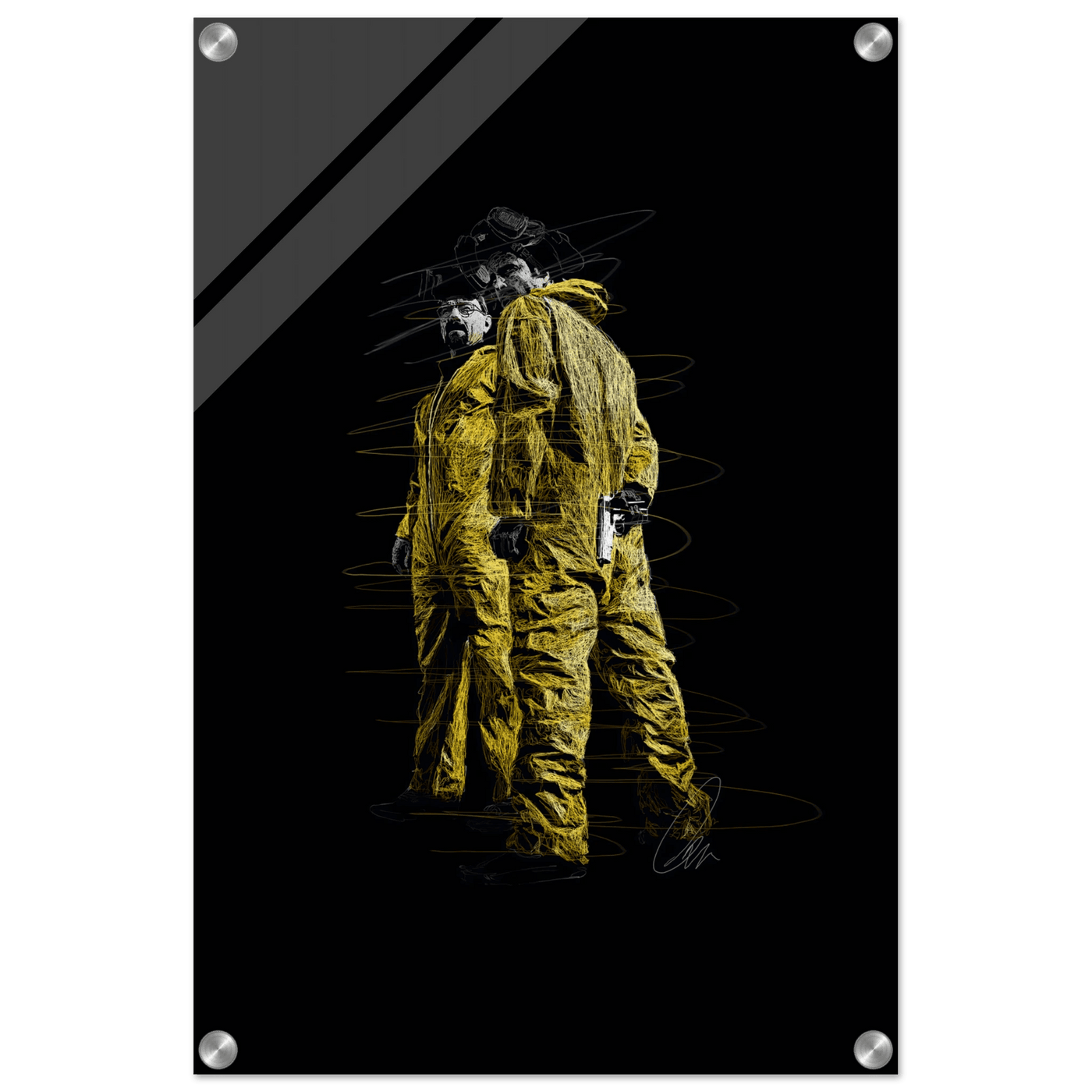 Breaking Bad Hazmat Suit Acrylic Print – Iconic Pop Art, Vibrant & Durable Wall Decor - Vibrantwalls