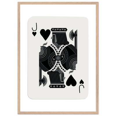 Minimalist Jack of Spades Poker Card Print - Mounted Framed Eco-Friendly Art, Various Sizes & Finishes - Vibrantwalls