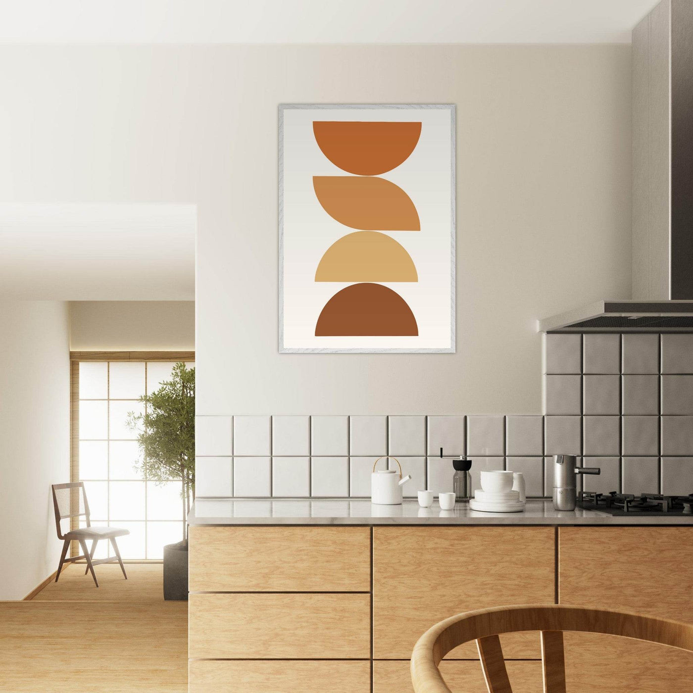 Abstract Desert Landscape Boho Sunset View - Vibrantwalls