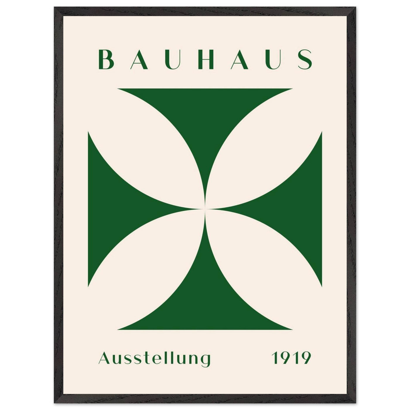 Deep Green Cream Bauhaus 1919 - Vibrantwalls