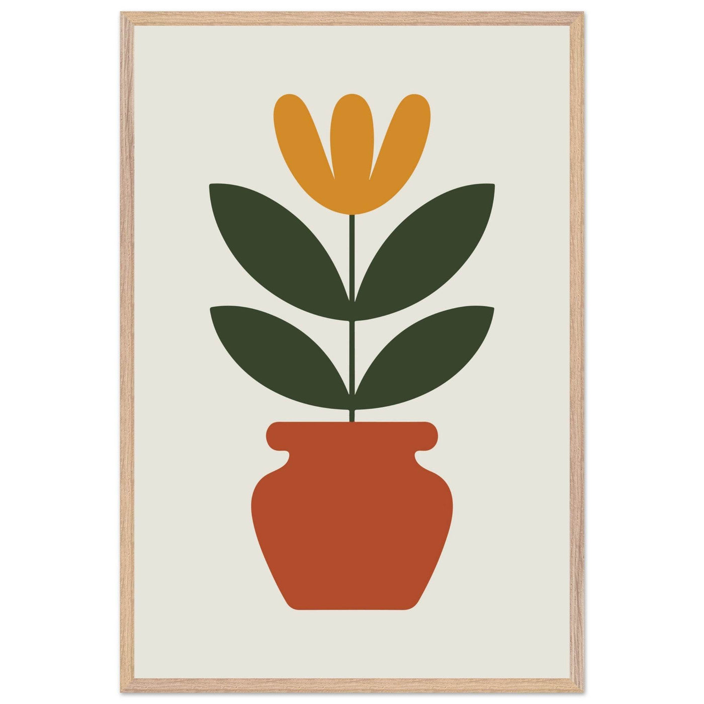Abstract Potted Floral Art - Vibrantwalls