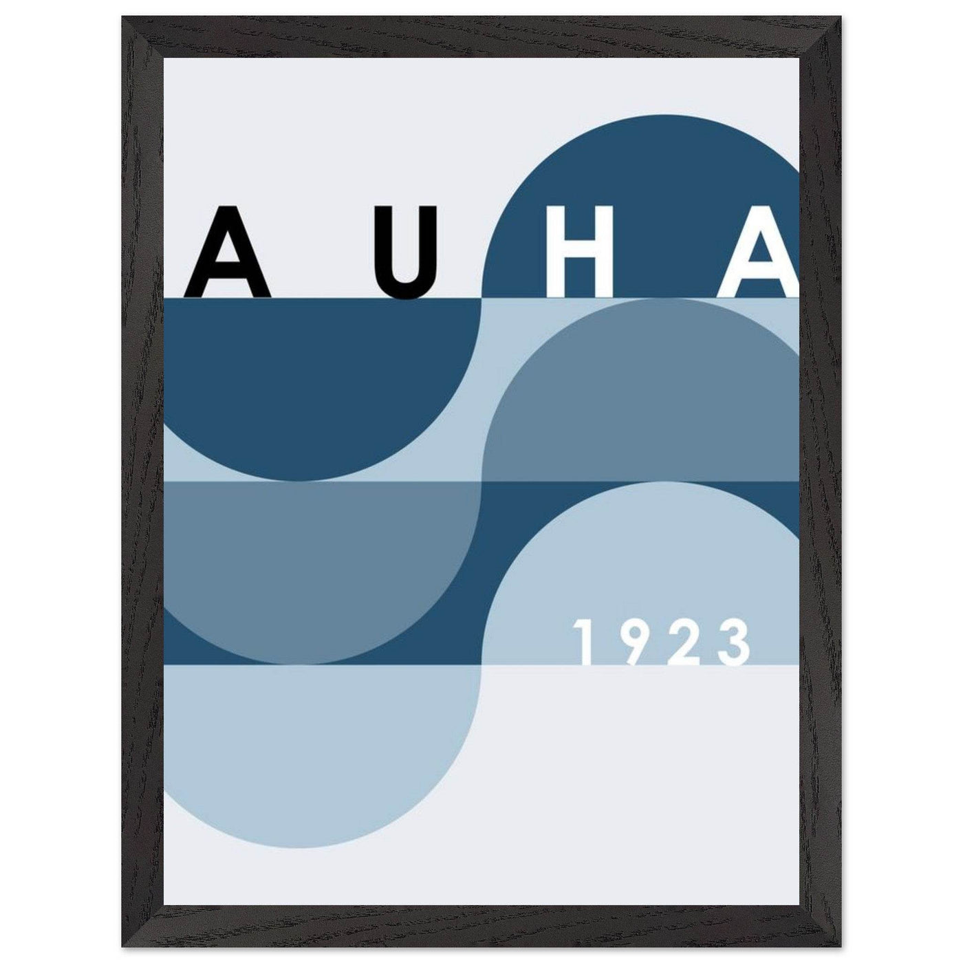 Bauhaus-Style Abstract Poster - The Blue Tunnel Modern Art Print in Various Sizes & Finishes - Vibrantwalls