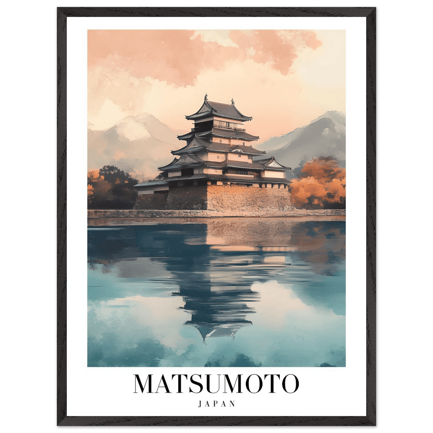Matsumoto Japan Framed Poster – Serene Travel Wall Art with Wooden Frame - Vibrantwalls