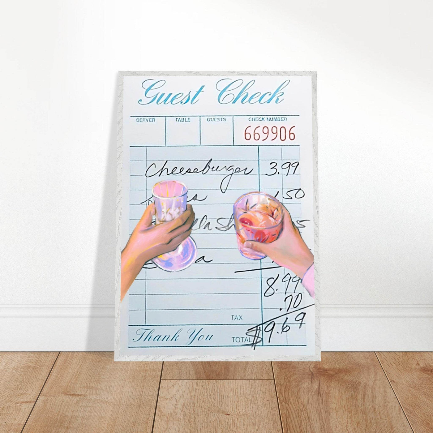 Retro Bar Tab Art - Vibrantwalls