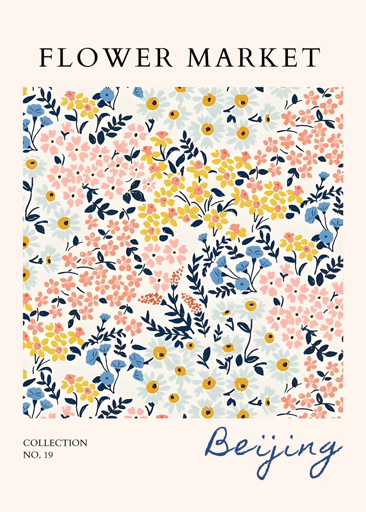 Flower Market Istanbul Art Print – Vibrant Floral Abstract Framed Poster | Ready-to-Hang Decor - Vibrantwalls