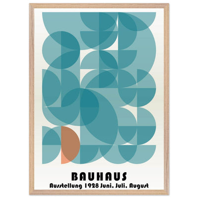 Bauhaus Geometric Art Decor in Teal & Orange – Stylish Modern Decor for Trendy Spaces - Vibrantwalls