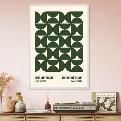 Bauhaus Forest Green & Cream Modern - Vibrantwalls