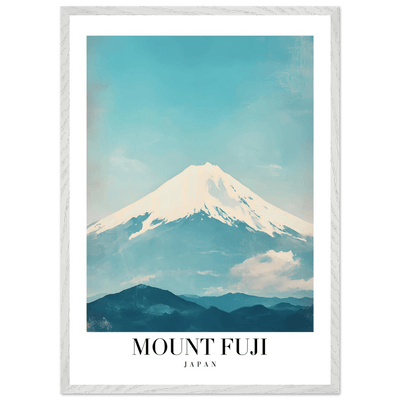 Mount Fuji Japan Framed Poster – Serene Vintage Travel Wall Art with Wooden Frame - Vibrantwalls