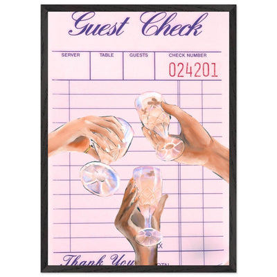 Guest Check & Crystal Glasses - Vibrantwalls