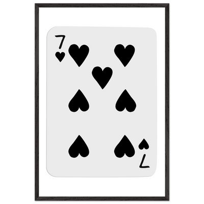Seven of Spades Poker Card Print - Mounted & Framed Wall Art, Eco-Friendly Wood Frame in Multiple Finishes - Vibrantwalls