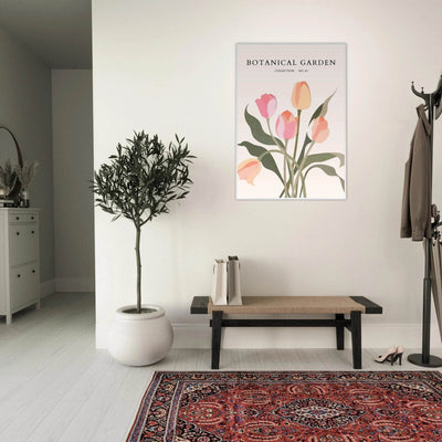 Botanical Garden Framed Posters – Soft Tulip Hues & Abstract Nature Art Prints | Ready-to-Hang in Your Choice of Frame - Vibrantwalls