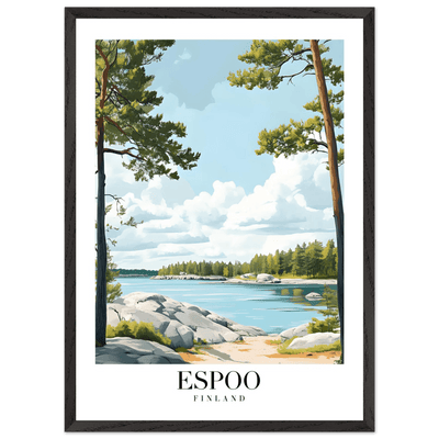 Espoo Finland Framed Poster – Serene Nordic Landscape Wall Art with Wooden Frame - Vibrantwalls