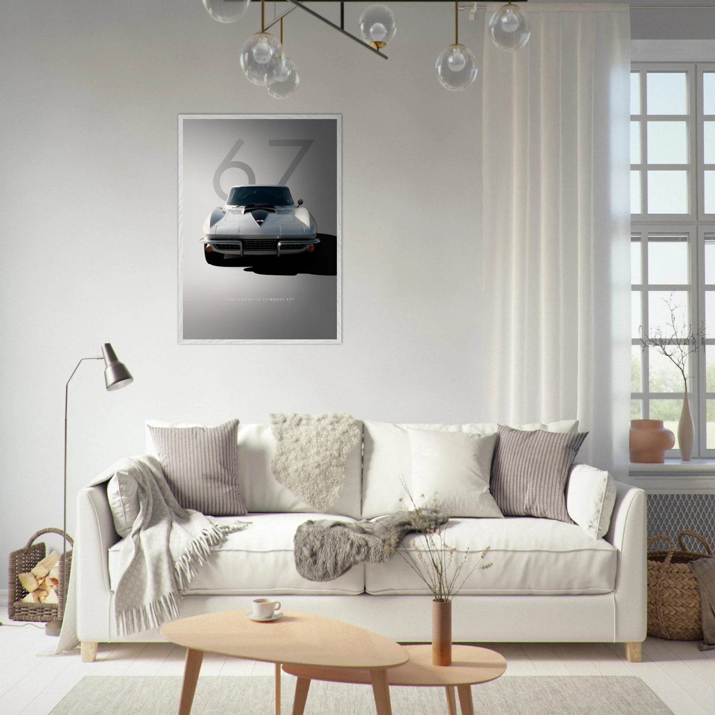 1967 Corvette Stingray 427 Framed Poster | Iconic Automotive Art, Ready-to-Hang - Vibrantwalls