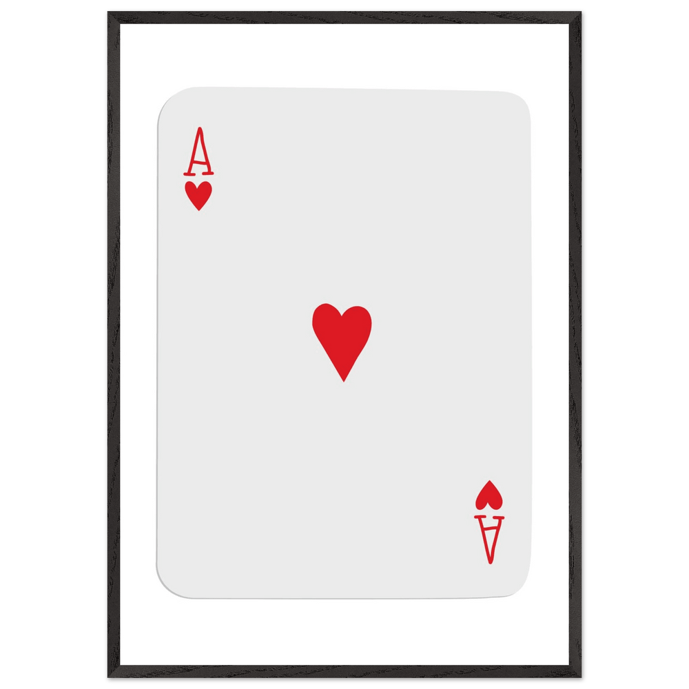 Ace of Hearts Custom Playing Cards Framed Poster Wall Art - Vibrantwalls