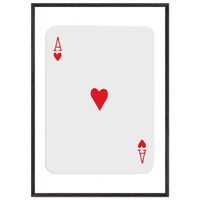 Ace of Hearts Custom Playing Cards Framed Poster Wall Art - Vibrantwalls