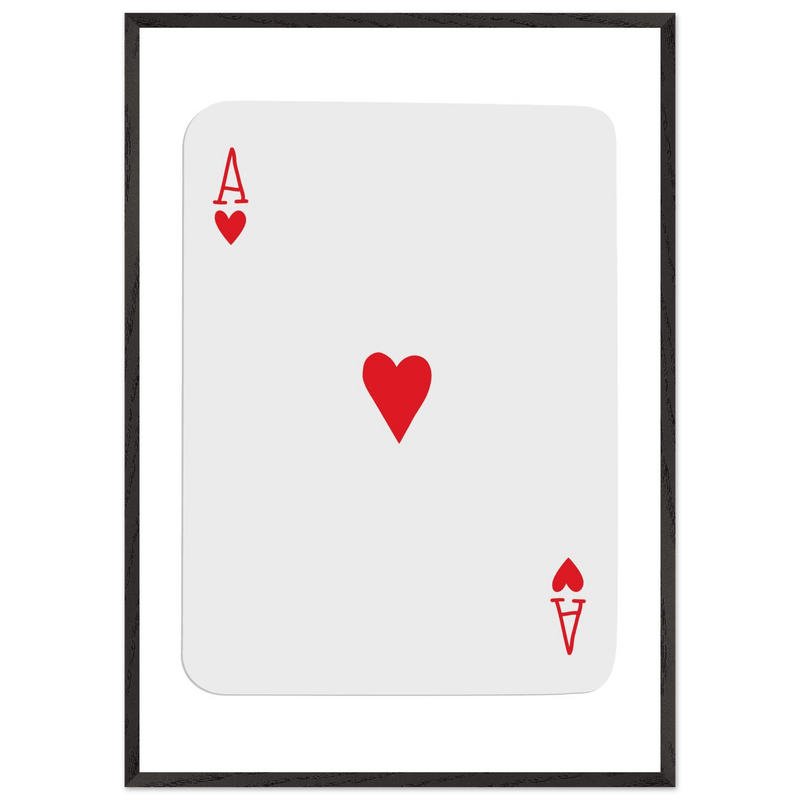 Ace of Hearts Custom Playing Cards Framed Poster Wall Art - Vibrantwalls