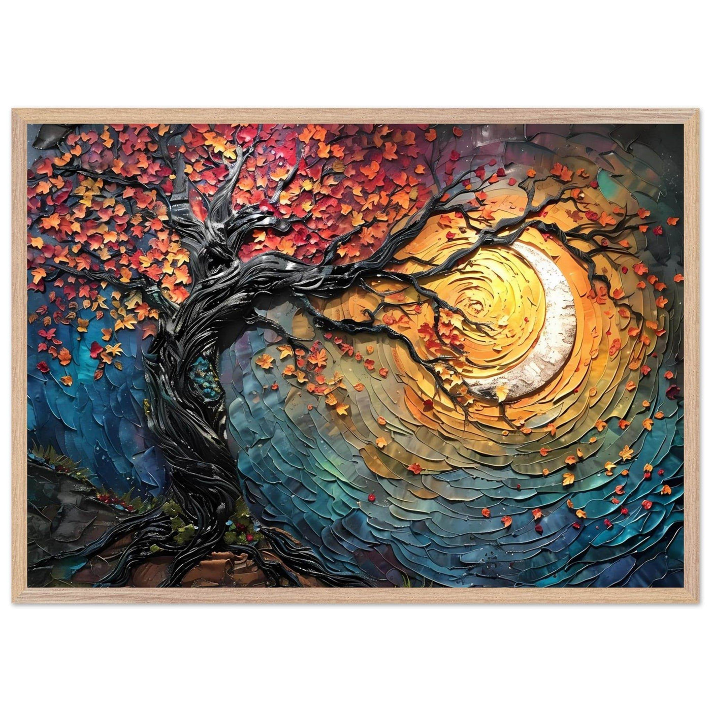 Impasto Style Autumn Tree of Life Poster - Vibrantwalls