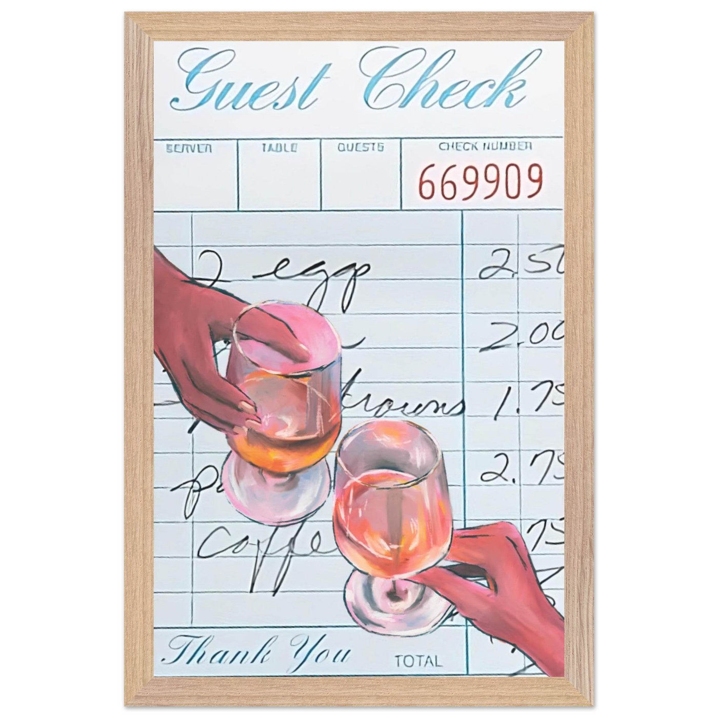 Retro Bar Tab Drink - Vibrantwalls