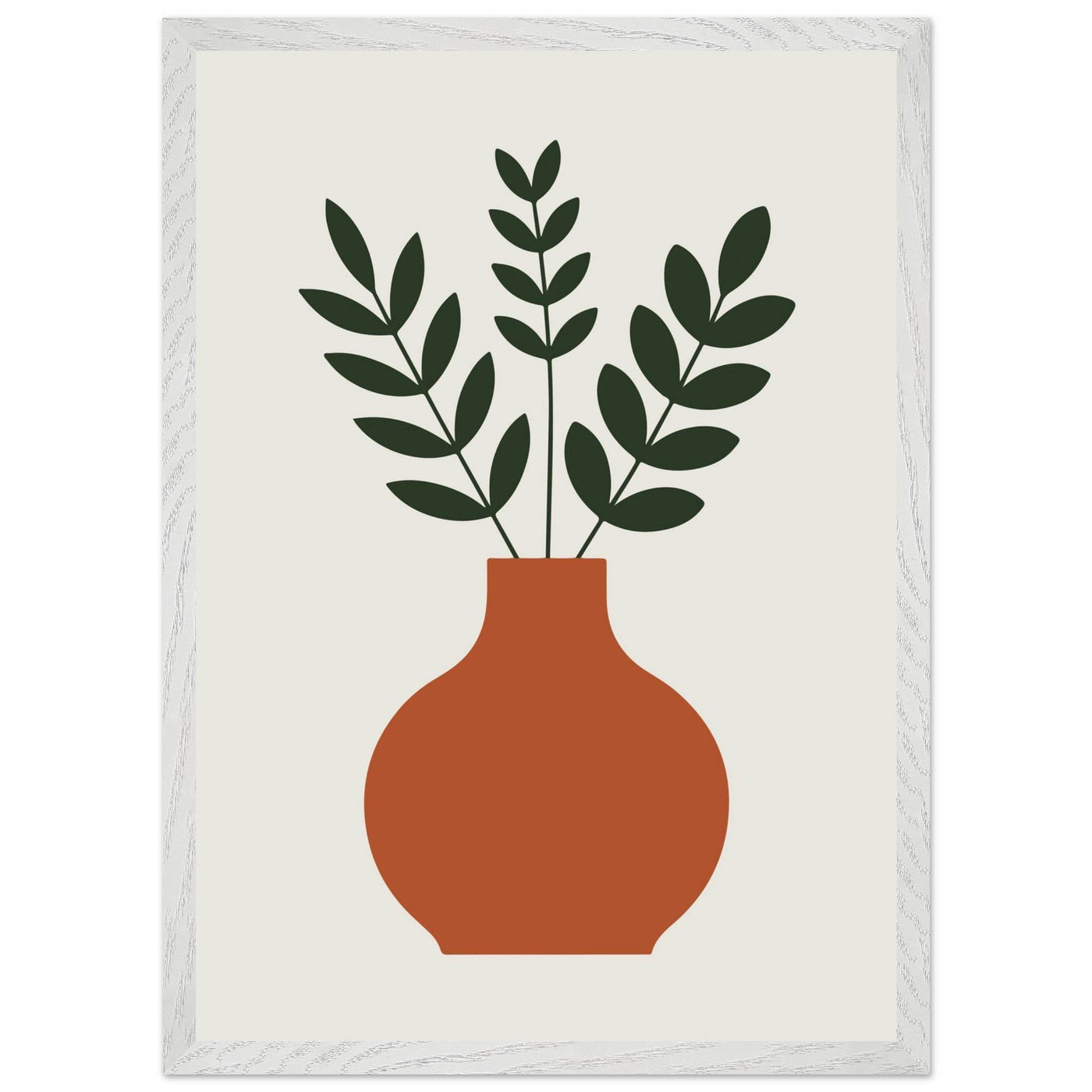 Terracotta Vase Greenery - Vibrantwalls