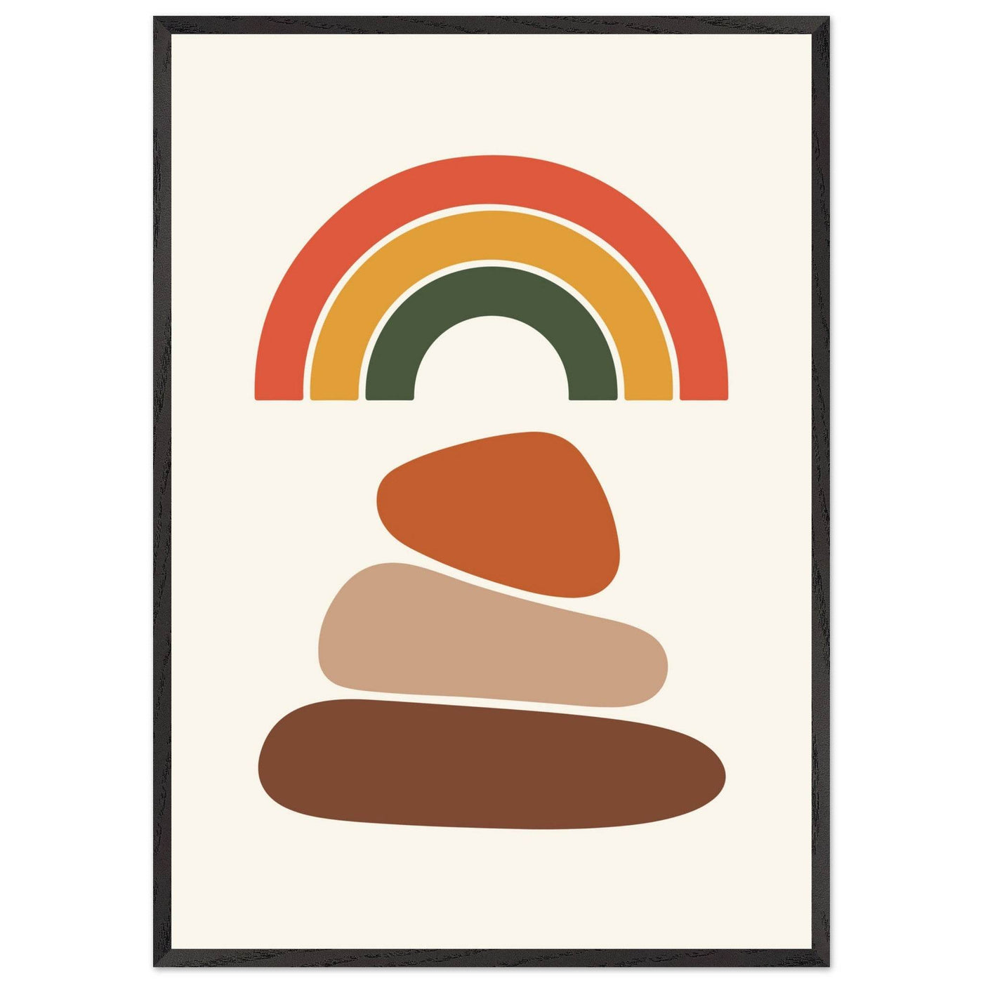 Desert Rainbow & Stone Stack - Vibrantwalls