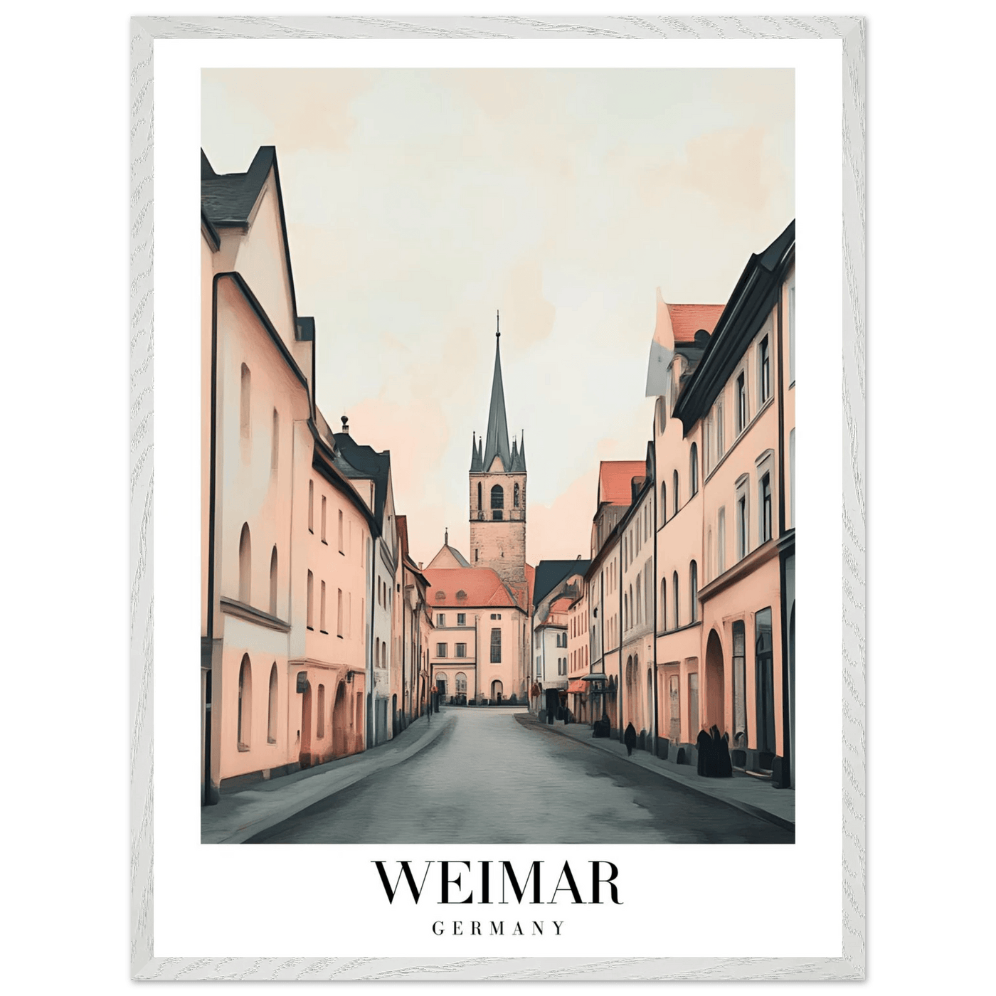 Weimar Germany Framed Poster – Vintage European Cityscape Wall Art with Wooden Frame - Vibrantwalls
