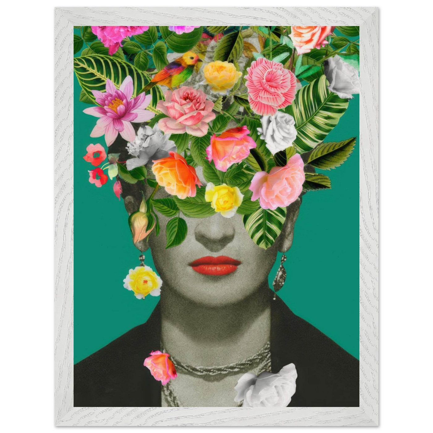 Floral Frida Artwork - Vibrant and Inspiring Home Decor - Vibrantwalls