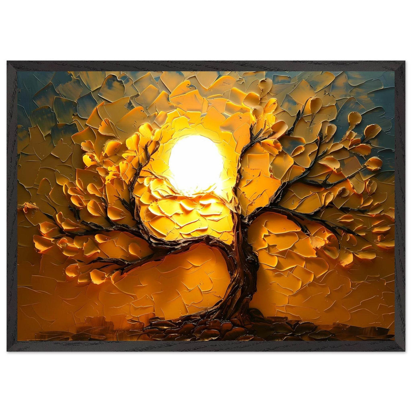 Textured Golden Tree of Life - Vibrantwalls