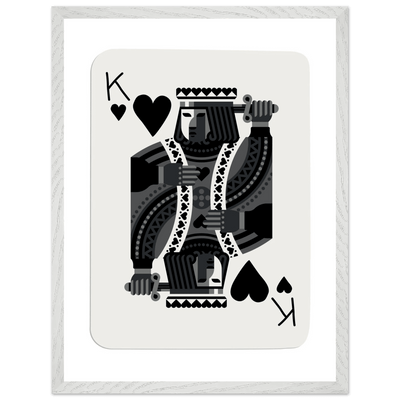 King of Spades Modern Minimalist Poker Card Art - Mounted Framed Poster, Eco-Friendly Wood Frame in Your Choice of Style - Vibrantwalls