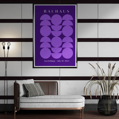 Bauhau 1923 Purple Geometric - Vibrantwalls